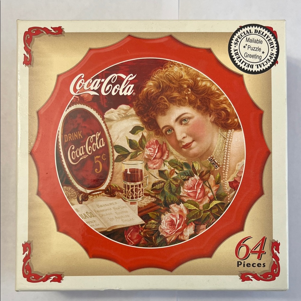 Coca-Cola Red and Cream Puzzle Box